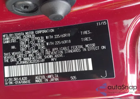 2016 Lexus Nx 200T z USA, uszkodzony, nr VIN JTJYARBZ3G2026149